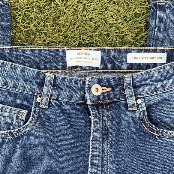 Dark Wash Long Straight Leg Jeans - Picture 3 of 5